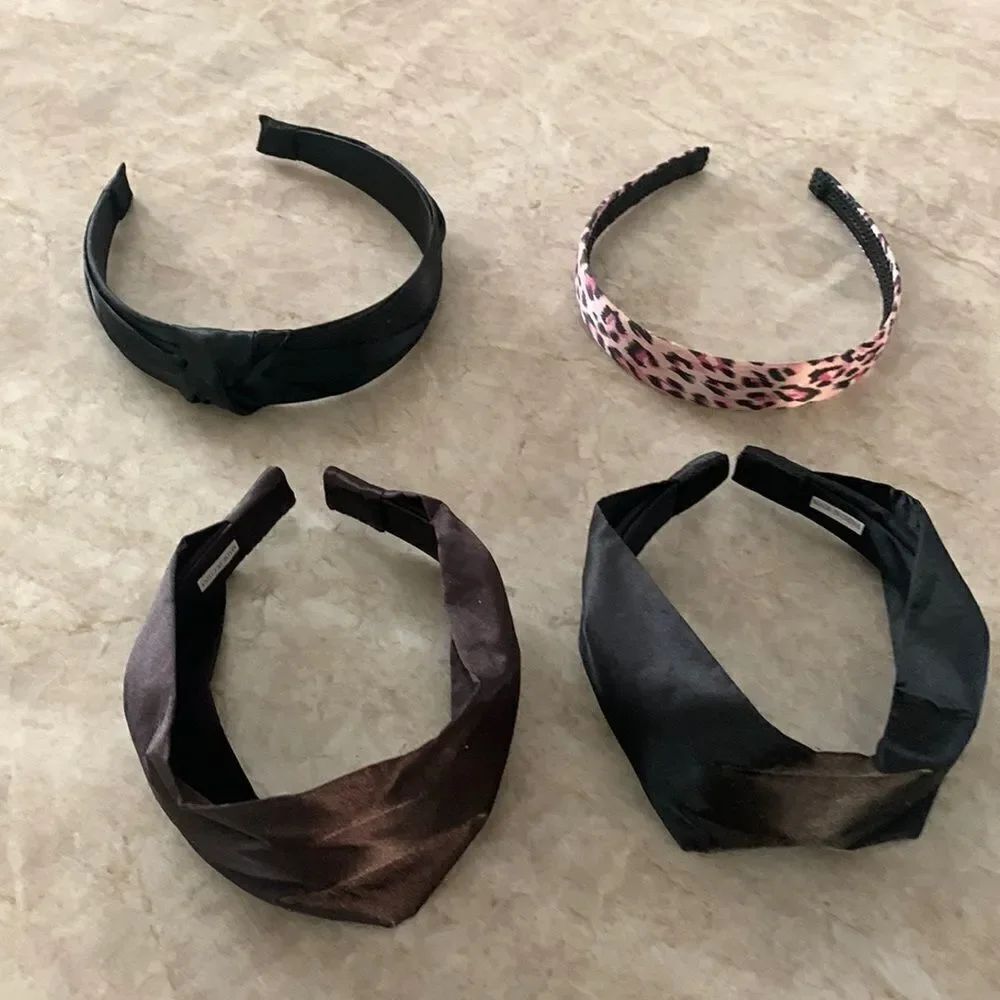 4 Satin Headbands NWOT